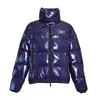 Dsquared2 Glossy Nylon Quilted Puffer Jacket In Blue