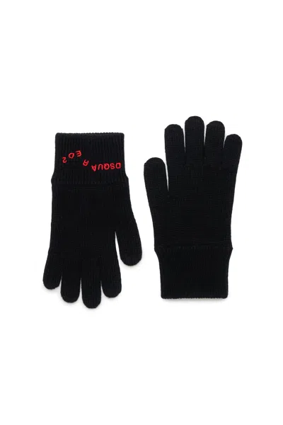 Dsquared2 Gloves With Logo In Black