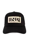 Dsquared2 Gold-tone Logo Plaque Baseball Cap In Black