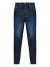 Dsquared2 Gold-tone Logo-plaque Jeans In Blue