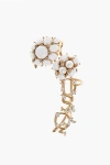Dsquared2 Golden Effect Floral Motif Crawler Single Earrings