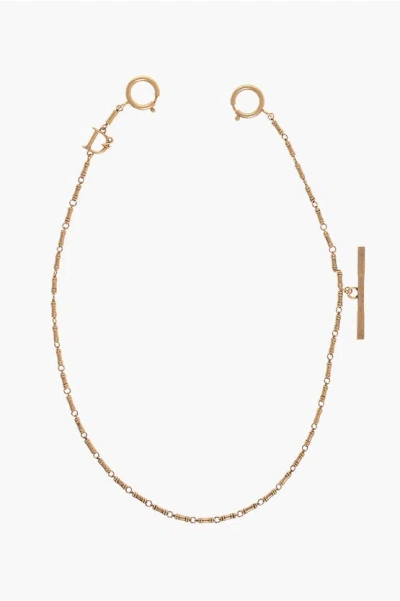 Dsquared2 Golden Effect Metal D2 Statement Pant's Chain