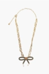 Dsquared2 Golden Metal Choker Necklace Embellished With Swarovski Crys Grösse Uni