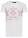 Dsquared2 Mini Fit White Pink T-shirt In White