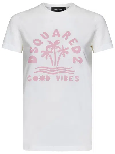 Dsquared2 Good Vibes Mini Fit T-shirt In White