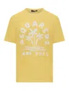 Dsquared2 Cotton Crew-neck T-shirt With Print In Yellow
