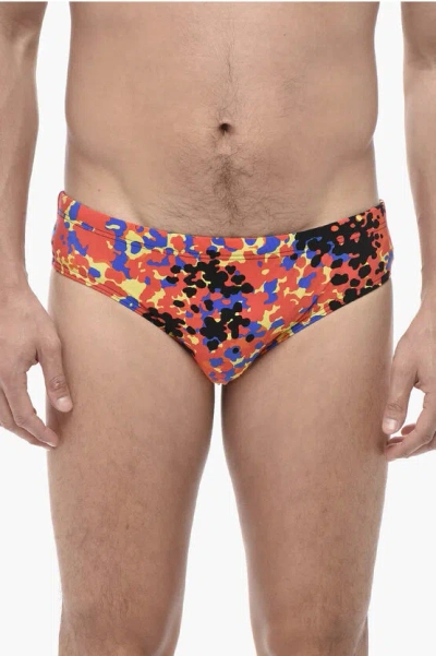 Dsquared2 Goth Print Swim Briefs In Multi
