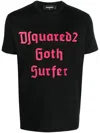 Dsquared2 Goth Surfer Short-sleeve T-shirt In Black