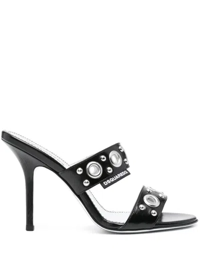 DSQUARED2 GOTHIC 100MM LEATHER SANDALS
