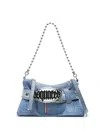 Dsquared2 Gothic Denim Shoulder Bag In Blau