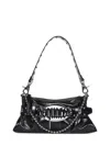 Dsquared2 Gothic Leather Shoulder Bag In Black