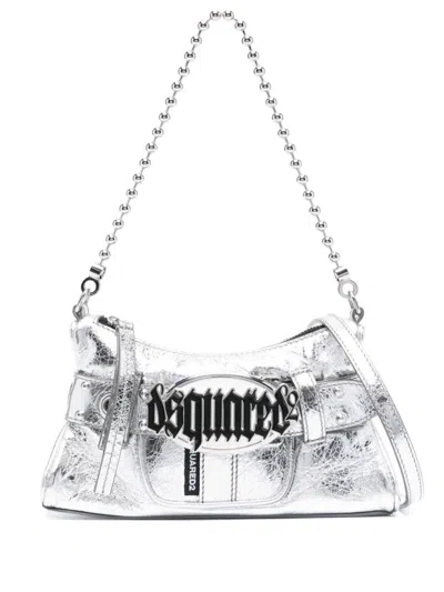 DSQUARED2 GOTHIC LOGO-PLAQUE CLUTCH BAG