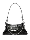 Dsquared2 Gothic Leather Shoulder Bag In Black