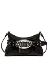 Dsquared2 Gothic Leather Shoulder Bag In Black