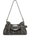 Dsquared2 Gothic Leather Shoulder Bag In Black