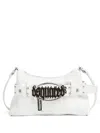 Dsquared2 Gothic Logo Belted Leather Clutch In White