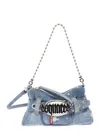 Dsquared2 Gothic Denim Shoulder Bag In Light Blue