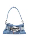 Dsquared2 Gothic Logo-plaque Denim Bag In Blue