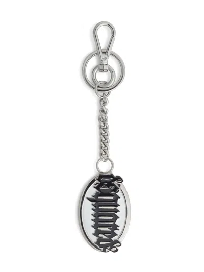 Dsquared2 Gothic Logo-plaque Key Chain In Silver