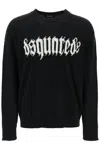 Dsquared2 Alpaca-blended Pullover With Contrasting Logo In Black