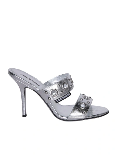 Dsquared2 Gothic Silver Sandals In Metallic