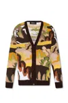 DSQUARED2 GOUACHE GRAPHIC-PRINTED BUTTONED KNITTED CARDIGAN