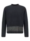 Dsquared2 Chunky Knit Girocollo In Lana E Alpaca Lavorazione A Coste Sweater In Blue