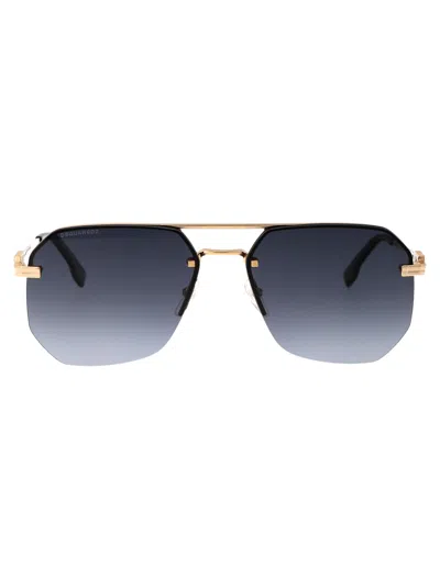 Dsquared2 Gradient-tinted Metal Sunglasses In Multi