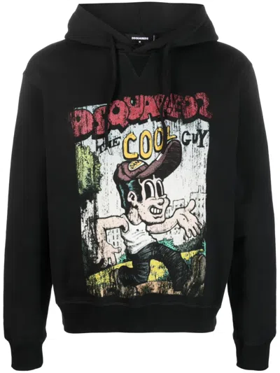 Dsquared2 Dsquared Men Sweatshirt With Logo Print In Black