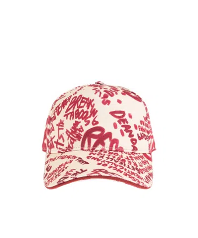 Dsquared2 Graffiti Hat In Red