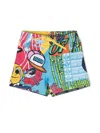 Dsquared2 Graffitti Patterned Shorts In Blue