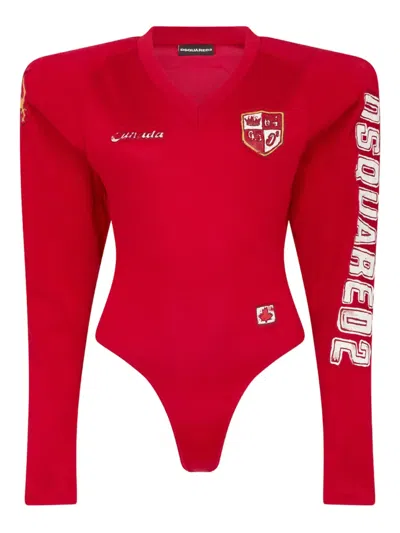 Dsquared2 Graphic Details Sporty Body In Red