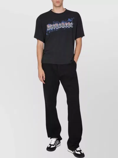 Dsquared2 Graphic Logo Crew Neck T-shirt In Black