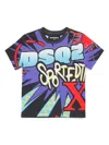 Dsquared2 Graphic Logo Print Cotton T-shirt In Black