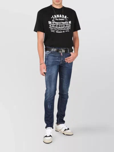 Dsquared2 Graphic Logo Print T-shirt In Black