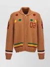 Dsquared2 Graphic Maple Leaf Knit Cardigan