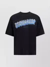 Dsquared2 Short-sleeve T-shirt With Puffy Logo In Blue In Black