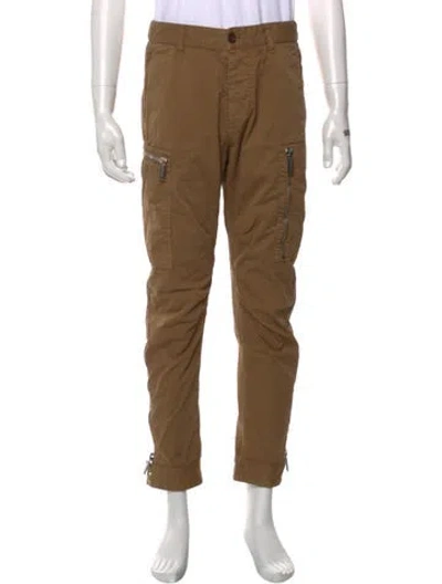 Pre-owned Dsquared2 Graphic Print Cargo Pants In Neutral