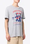 Dsquared2 Graphic Print Cool Fit T-shirt In Gray