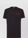 Dsquared2 Graphic Print Cotton Crew Neck T-shirt In Brown