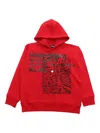 Dsquared2 Kids' Graphic-print Cotton Hoodie In Red