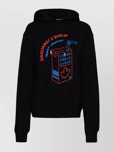 DSQUARED2 GRAPHIC PRINT COTTON HOODIE