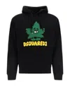 Dsquared2 Graphic-print Cotton Hoodie In Black
