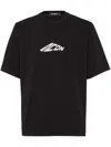 Dsquared2 Graphic Print Cotton Jersey T-shirt In Black