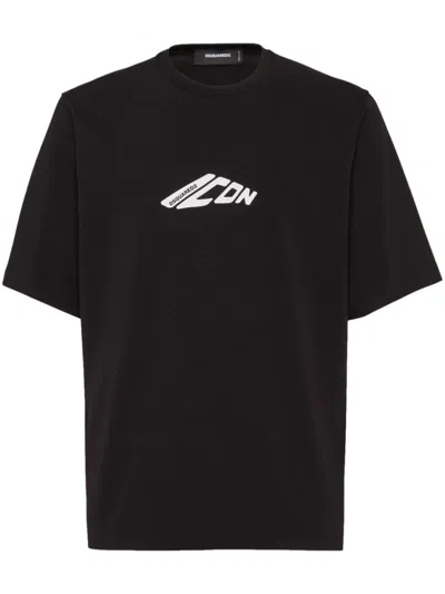 DSQUARED2 GRAPHIC PRINT COTTON JERSEY T-SHIRT