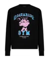 Dsquared2 Graphic-print Cotton Sweatshirt In Black