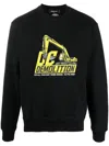 Dsquared2 Graphic-print Cotton Sweatshirt In Black