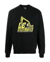 Dsquared2 Graphic-print Cotton Sweatshirt In Black