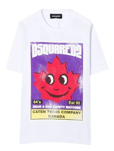 Dsquared2 Graphic-print Cotton T-shirt In White