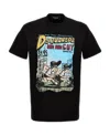 Dsquared2 Dsquared Man Black Cotton T-shirt In Black